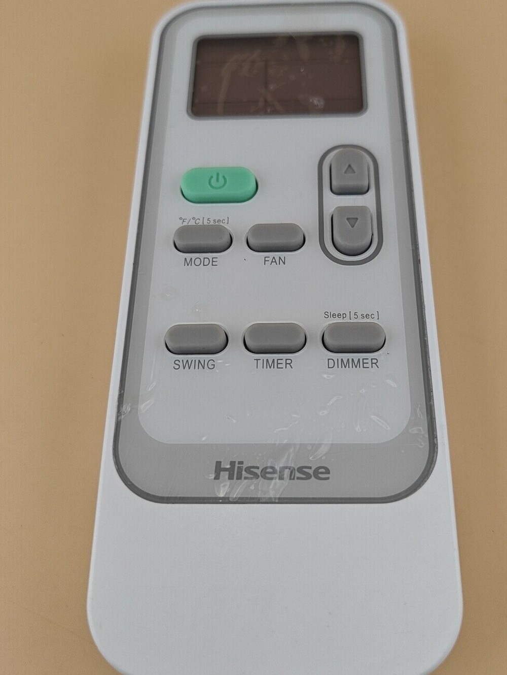 Original Hisense DG11J1-99 Air Conditioner Remote Missing Battery Cover